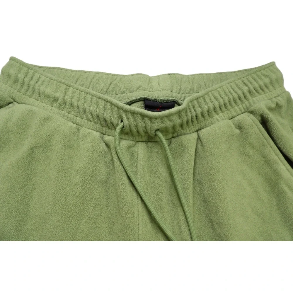 Jordan Flight Fleece Sweatpants Men L Green Jumpman Logo Pocket Joggers Gym Wear